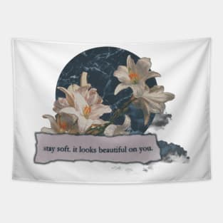 Aesthetic, love, quote, orchids, soft aesthetic, vintage, retro, cottagecore, music, cute, floral, gifts for her, gift, gift ideas, mother's Day, mom, romantic, marble, mommy, mother, mother's Day gifts, for her Tapestry