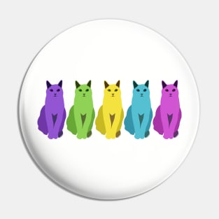 Cats of Many Colors Pin