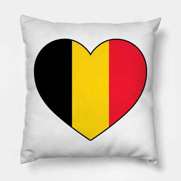Heart - Belgium _054 Pillow by Tridaak