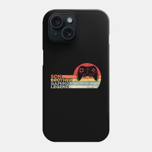 Son. Brother, Gaming Legend Funny Gaming Quote Retro Gamer Gift Phone Case