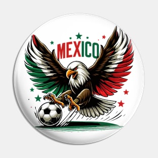 Mexico Futbol Soccer Bald Eagle #1 Pin