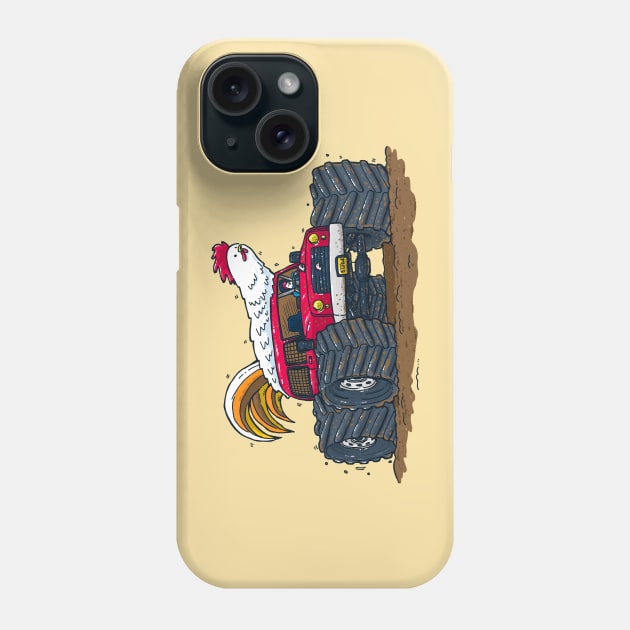 Monster Truck Chicken Phone Case by nickv47