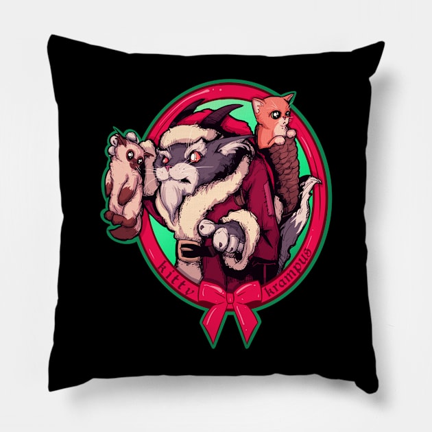 Kitty Krampus Pillow by LVBart