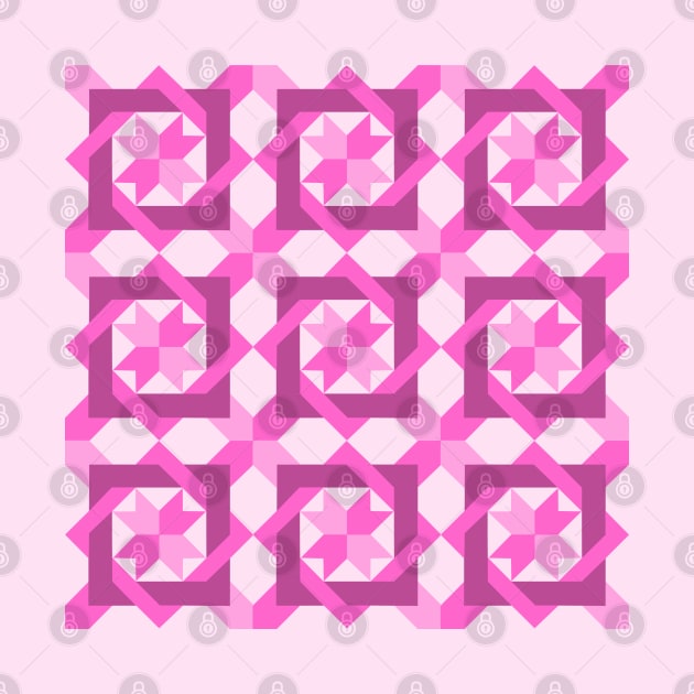 Pink Nancy's Fancy Patchwork Print Pattern by Nuletto