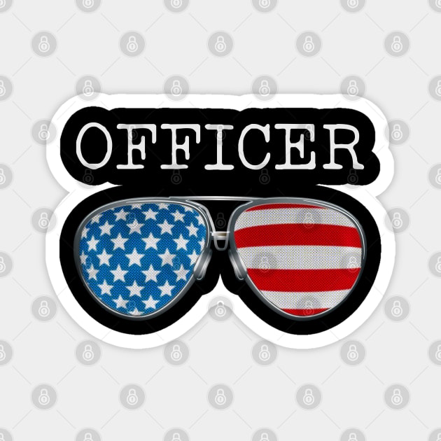 USA PILOT GLASSES OFFICER Magnet by SAMELVES