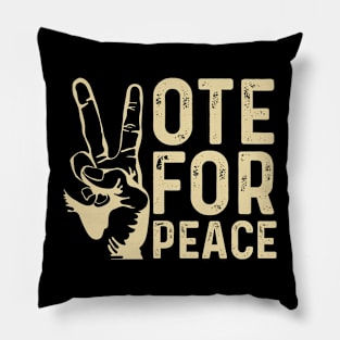 Vintage Vote For Peace - Retro Voting Pillow