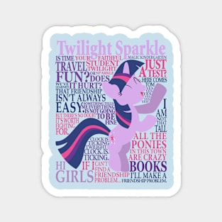 Many Words of Twilight Sparkle Magnet