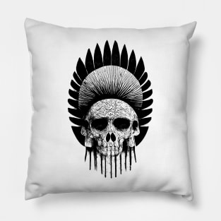 Indian Chief Skull Pillow