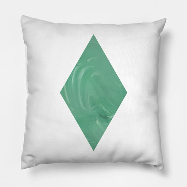 Minimalistic - Diamond light green Pillow by Dabejo