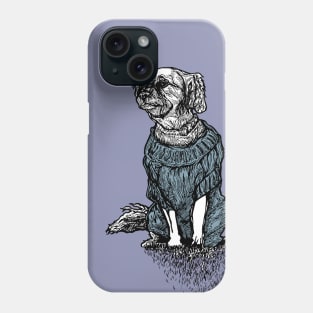 Dog Sweater Collection Teal Phone Case