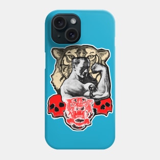 strong man with tiger and skulls Phone Case
