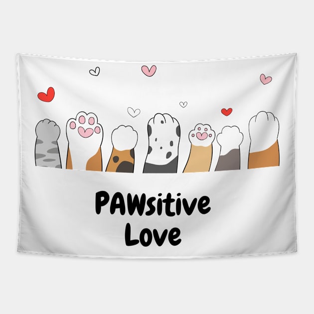 PAWsitive Love Tapestry by Life Happens Tee Shop