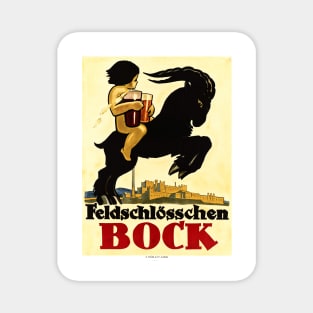 FELDSCHOLOSSCHEN BOCK BEER Swiss Alcohol Vintage Magnet