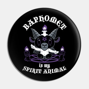 Baphomet is My Spirit Animal - Occult - Creepy Cute - Goth Pin