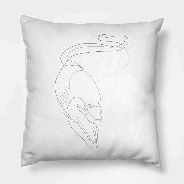 moray eel Pillow by addillum