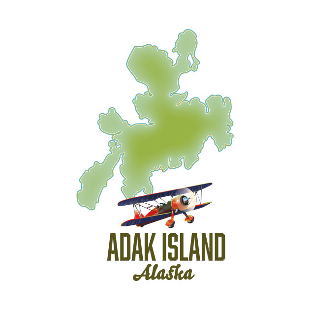 Adak Island Alaska map by nickemporium1