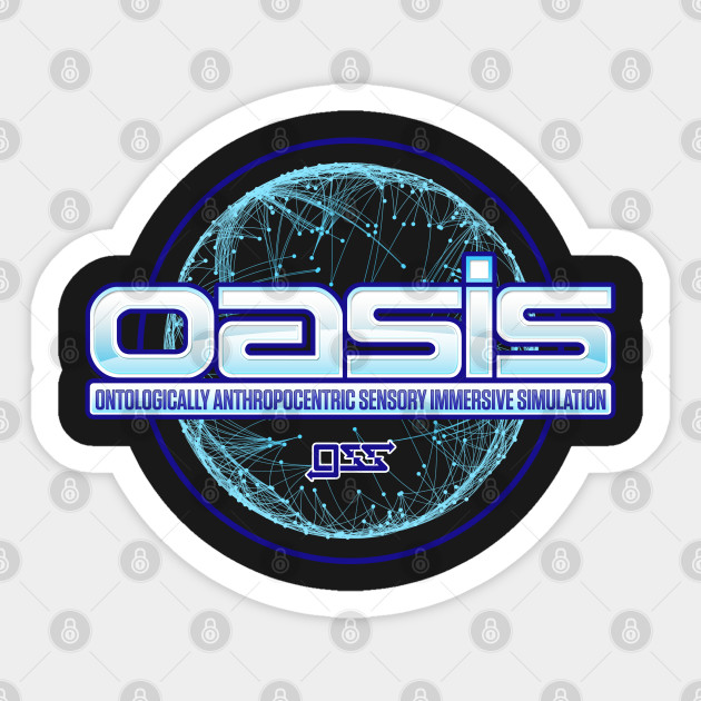 Oasis Logo Ready Player One Sticker Teepublic