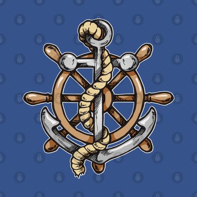 Anchor and Wheel by Laughin' Bones