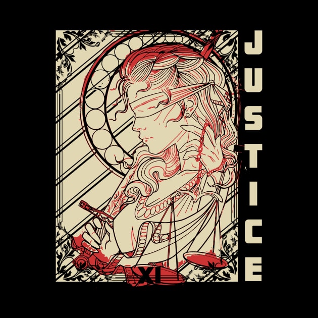 Tarot card Justice by hackneydagger