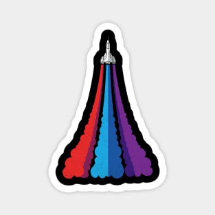 Colorful Space Shuttle Minimalist Design Magnet