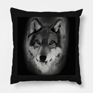 Grey wolf Pillow