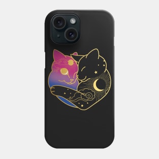 Bisexual Celestial Cat Heart Phone Case