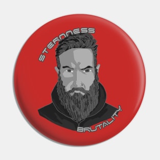 A man with a beard Pin