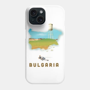 Bulgaria map travel poster Phone Case