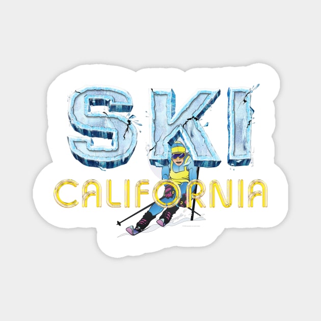 Ski California Magnet by teepossible