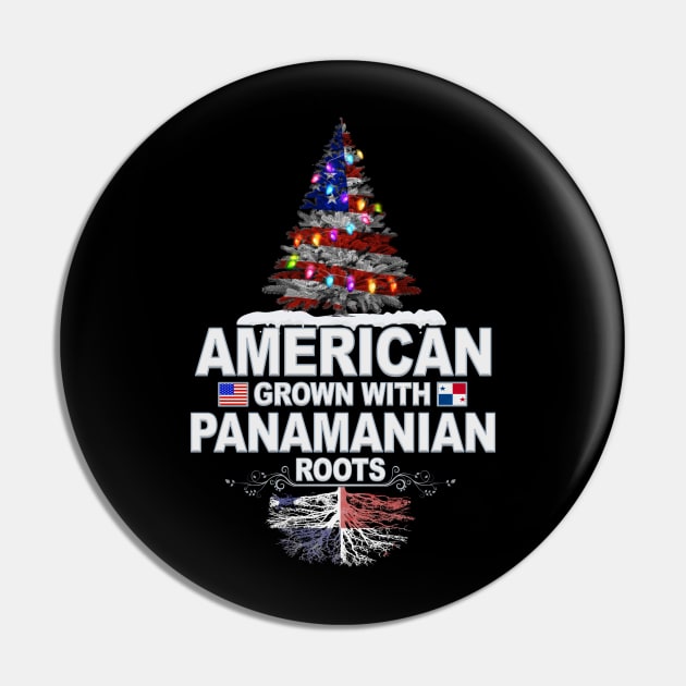 Christmas Tree  American Grown With Panamanian Roots - Gift for Panamanian From Panama Pin by Country Flags