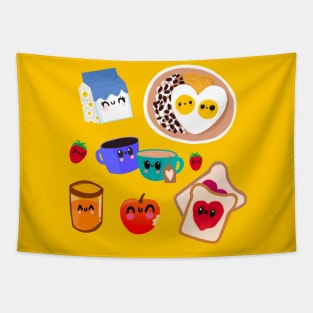 Cute breakfast Tapestry