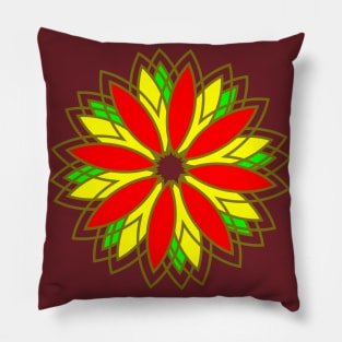 Mosaic Flower Art Pillow