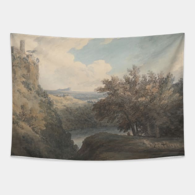 The Lake of Nemi by John Robert Cozens Tapestry by Classic Art Stall