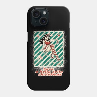 Xmas Y2K Pin Up Demon Girl Have a Holly Jolly Christmas Retro Phone Case