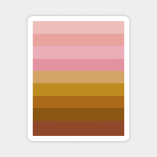 Ombre Stripes in Pink and Brown Magnet