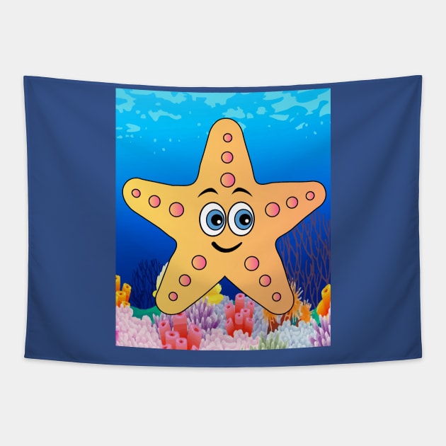 Colorful Funny Fish With Googly Eyes Tapestry by flofin