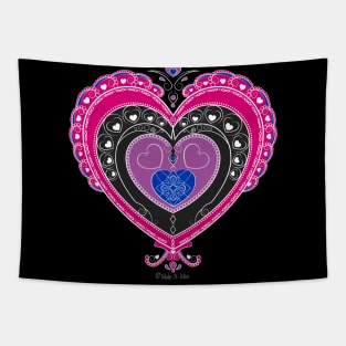 Pride Heart Bisexual Tapestry