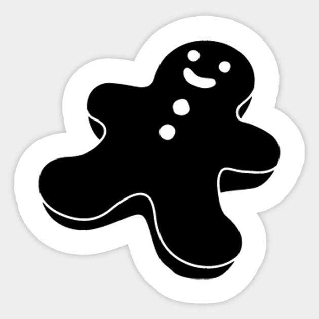Cookie Man Silhouette Cookie Man Sticker Teepublic