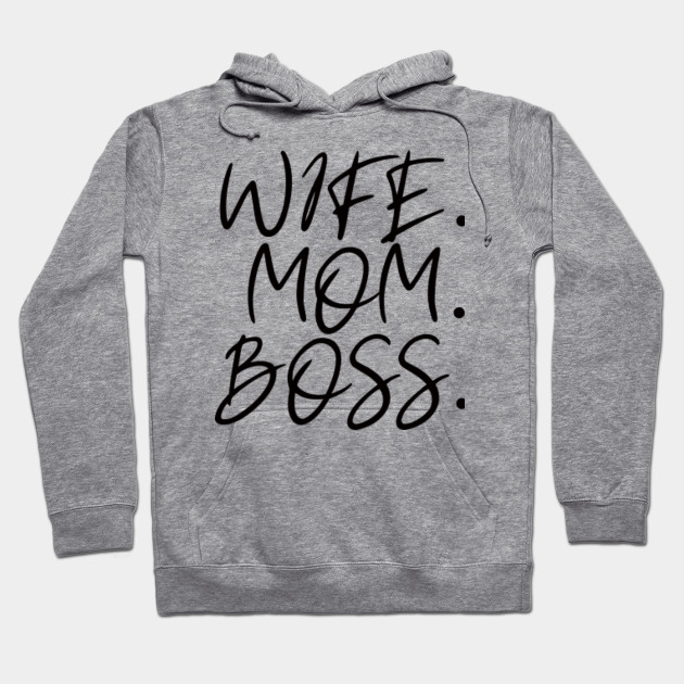 wife mom boss hoodie dress