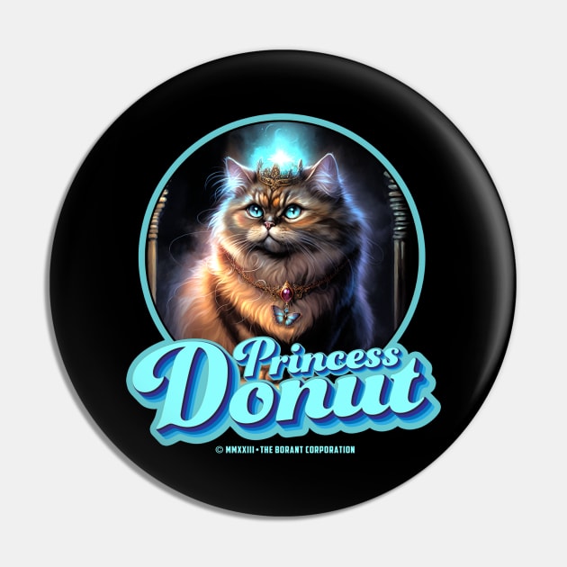 Princess Donut (Black Print) Pin by Miskatonic Designs