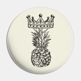 Pineapple King Illustration Pin