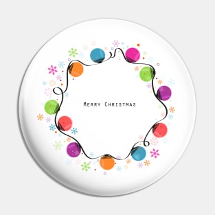 Circle Christmas lights Pin