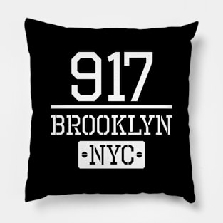 Brooklyn 917 NYC - White Pillow