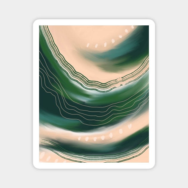 Abstract Green 2 Magnet by Gush Art Studio 1