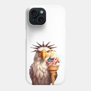 American Bald Eagle with Ice Cream Phone Case