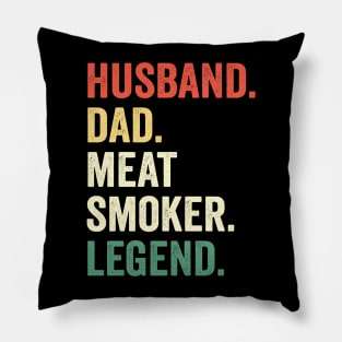 Husband Dad Meat Smoker Legend Grilling Dad Meat Smoking Pillow