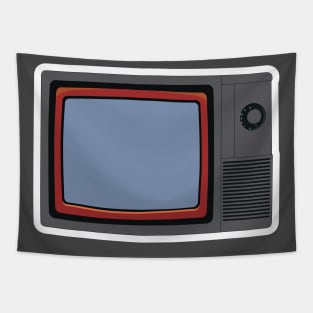 Old TV. Old age single icon in flat style vector symbol illustration. Tapestry