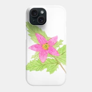 Watercolor Salmonberry Flower Phone Case