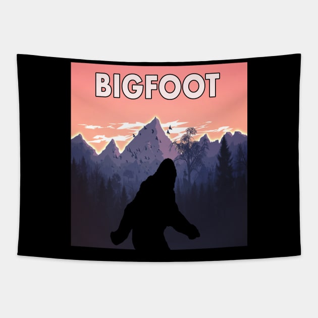 bigfoot retro Tapestry by befine01