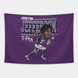 Justin Jefferson Minnesota Cartoon Tapestry